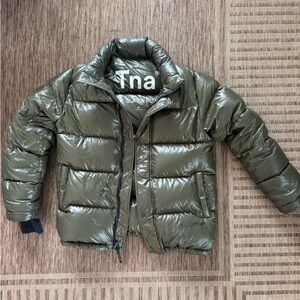 Aritzia TNA Green Super Puff Jacket
